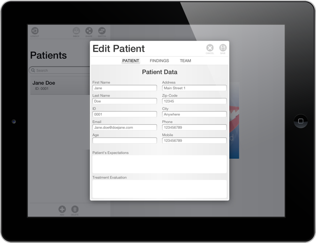 pep-dent patient esthetic supported protocol is an app for Apple iPad