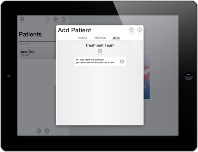 pep-dent patient esthetic supported protocol is an app for Apple iPad
